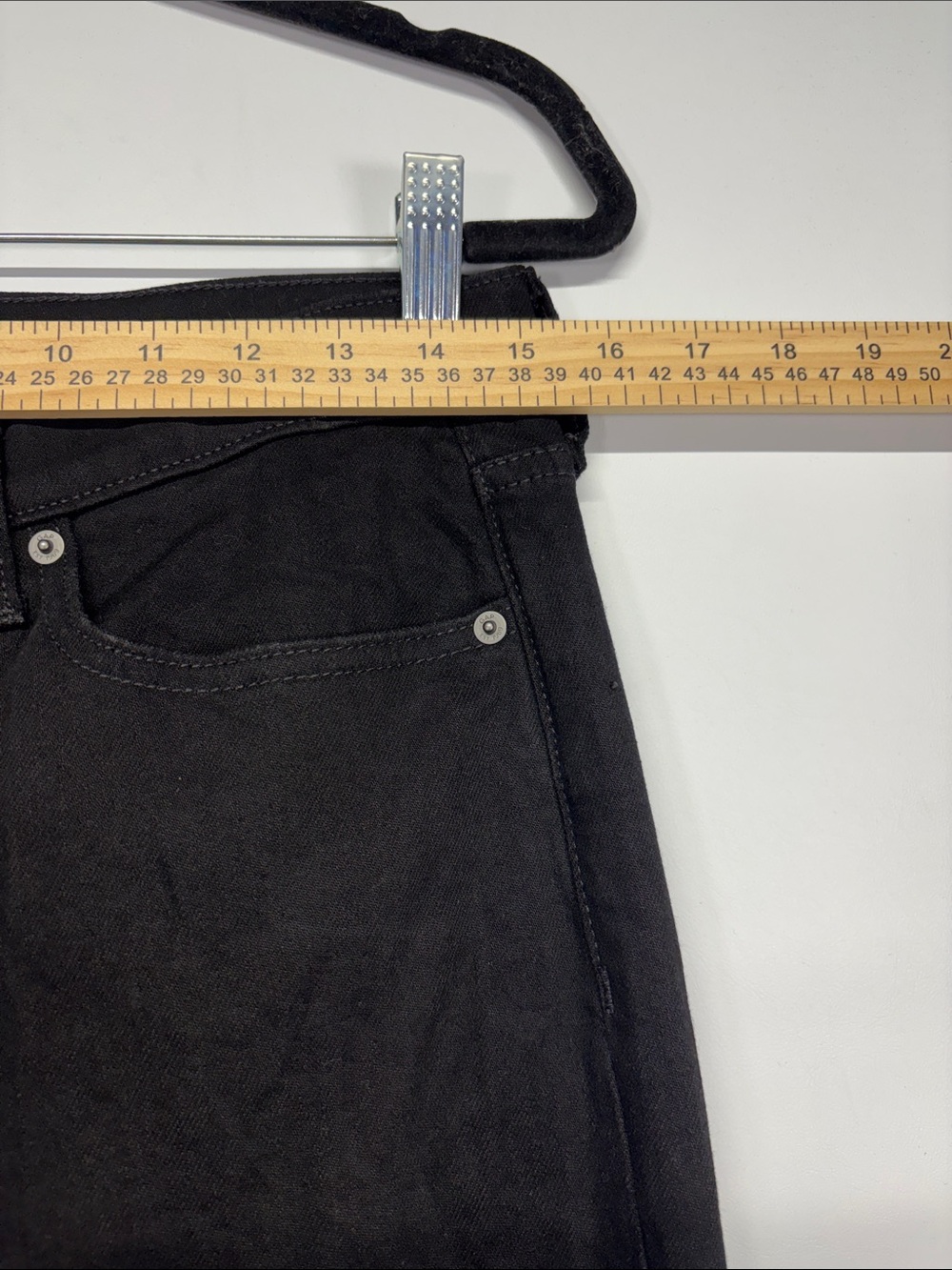 ✨GAP Denim 70s Flare Jeans Black Retro Wide Leg Women’s Jeans Black Size 10/30R - Picture 12 of 15